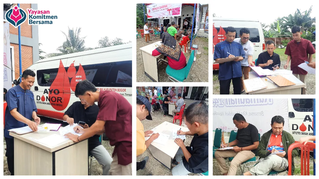 Kegiatan donor darah di yayasan komitmen bersama