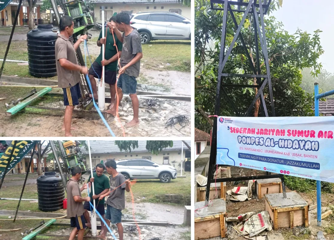 Proses pengeboran tahap ke 2 ponpes Al hidayah wanti kedalaman 110 meter